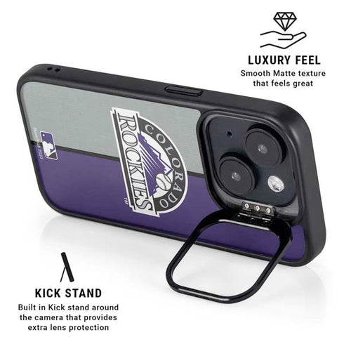 MLB Colorado Rockies Split iPhone 14 Kickstand Case